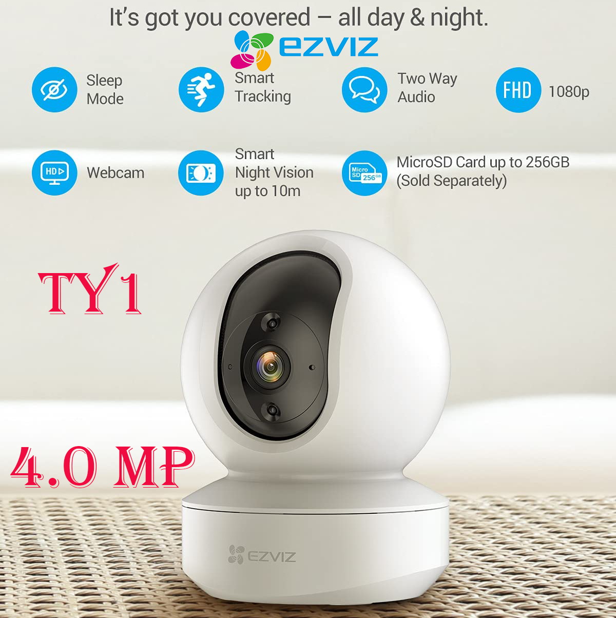 CAMERA(Trong Nhà)WIFI 4.0MP EZVIZ TY1